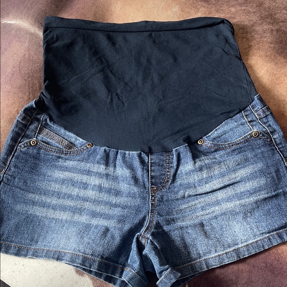 Women's Denim Maternity Shorts